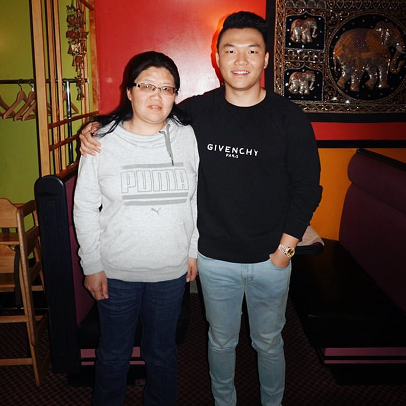 Kevin Zhang with Mom Image